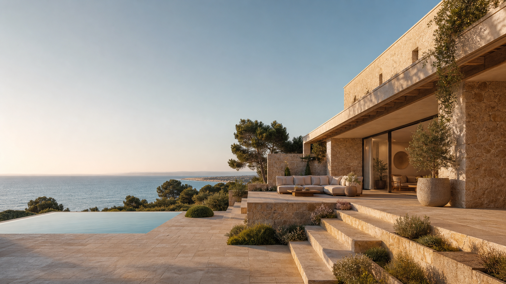 Villa mediterránea reformada con vistas al mar